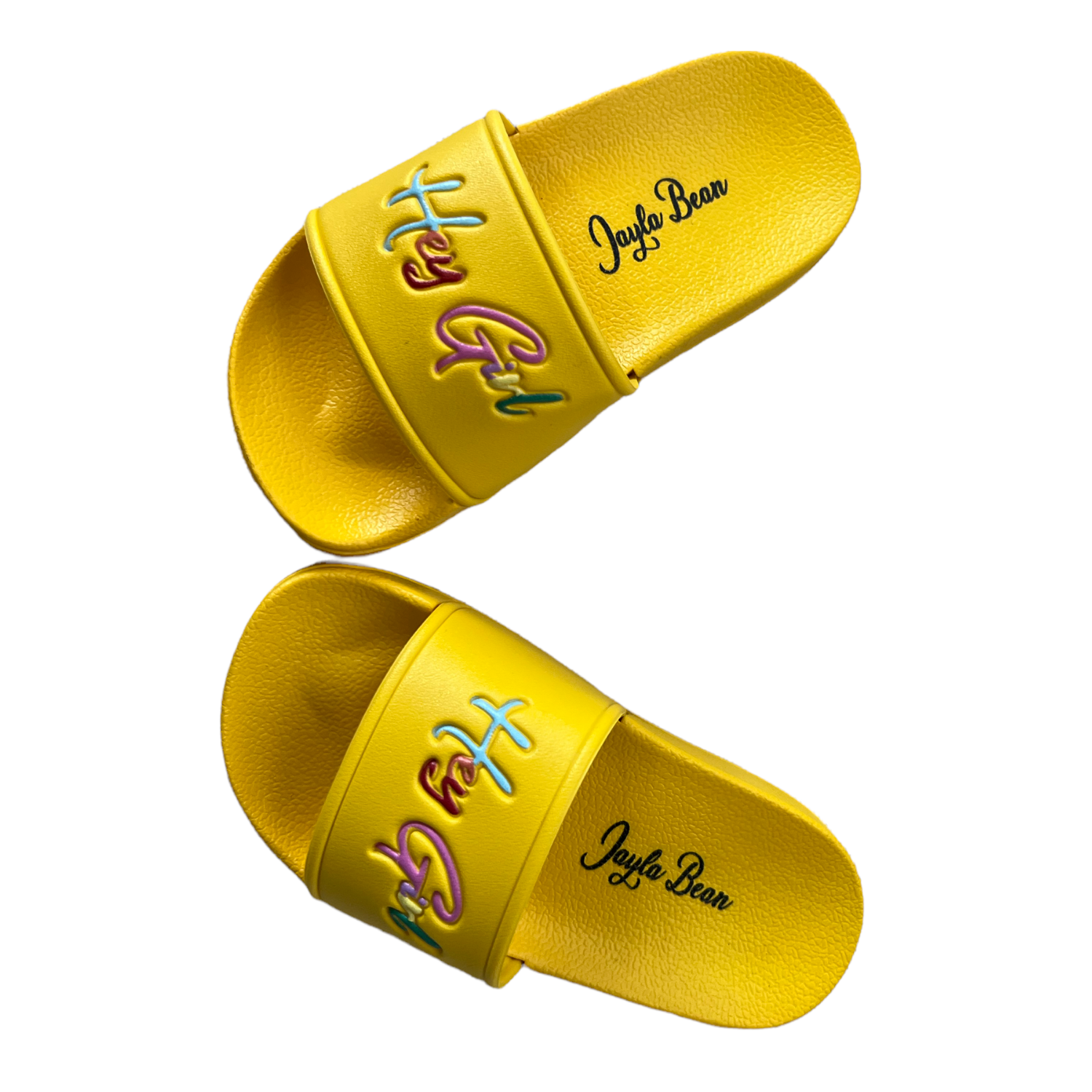 Jayla Bean “Hey Girl” Yellow Slides